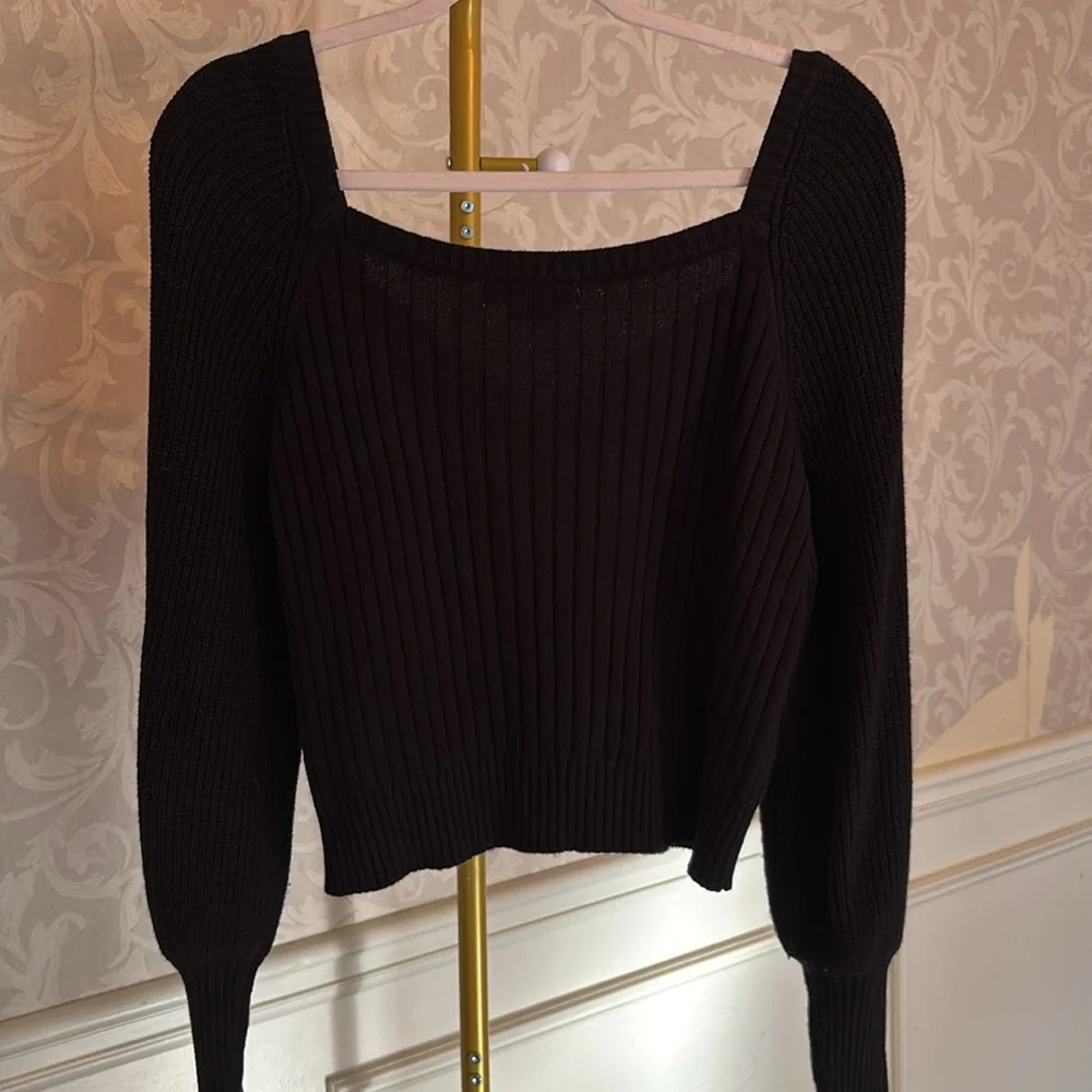 COPY - BODEN Black Ribbed Knit Sweater - Picture 5 of 5